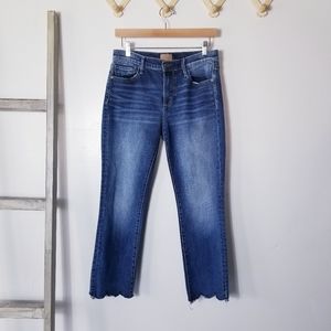 DRIFTWOOD CANDANCE JEANS WITH WAVE LIKE PATTERN ON BOTTOM OF LEGS SIZE 28